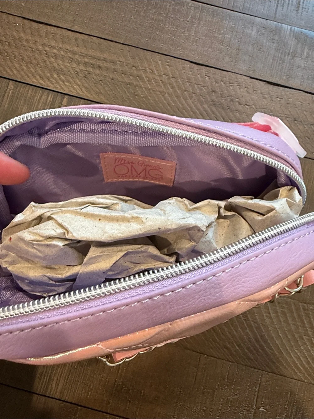 Quilted Pink Iridescent Crossbody Belt Bag